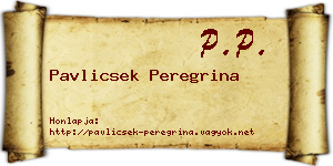 Pavlicsek Peregrina névjegykártya